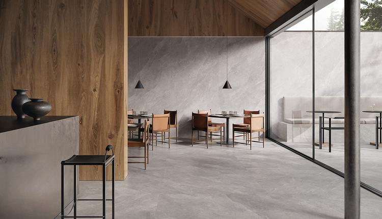 Cornerstone Evolution | Emilceramica Gres Porcellanato Ergon Cornerstone Evolution Pietra,cemento,marmo,resina Spazi Pubblici Slate Grey ,slate Grey Stone Immagine Gallery | Emilceramica