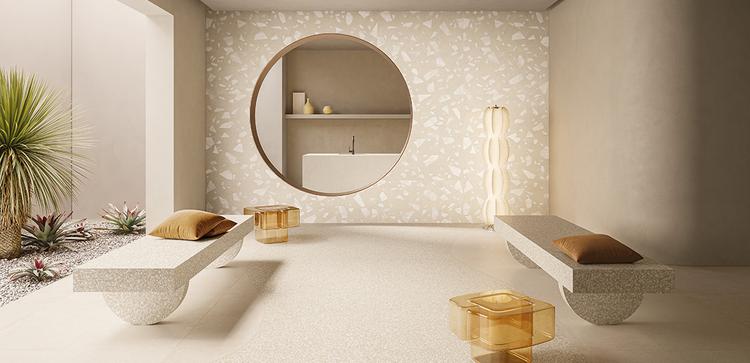 Essenza Frammenti | Emilceramica Gres Porcellanato Emil Essenza Frammenti Pietra Living Avorio Frammenti Venezia,avorio Frammenti Maxi Immagine Gallery | Emilceramica
