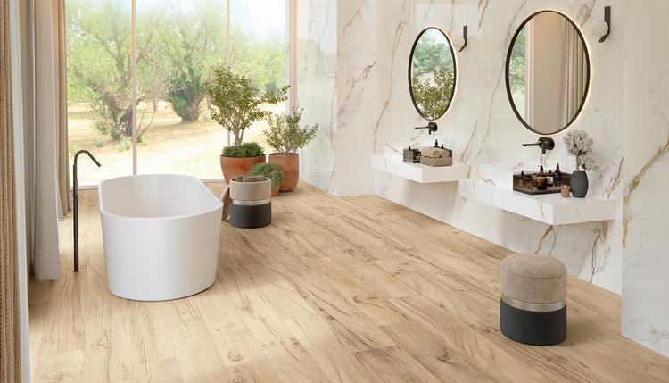 Revival | Emilceramica Gres Porcellanato Provenza Revival Legno Bagno Almond Immagine Gallery | Emilceramica