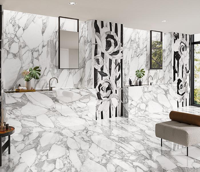 Piastrelle effetto marmo bianco: lo stile incontra la sostenibilità 166
