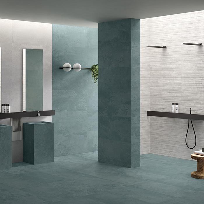 Gres porcellanato per un bagno dal design unico 262