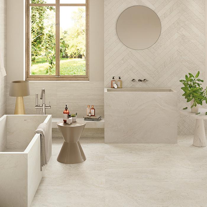 Gres porcellanato per un bagno dal design unico 262