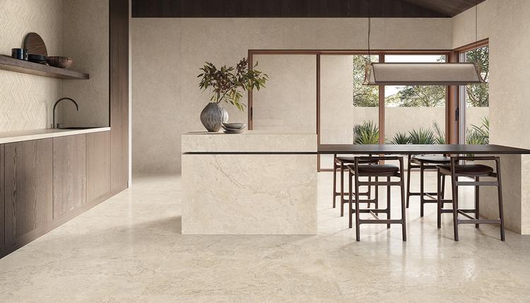 Unique Bourgogne | Emilceramica Gres Porcellanato Provenza Unique Bourgogne Pietra Cucina Beige Variée,beige Minimal,beige Pointes Immagine Gallery | Emilceramica